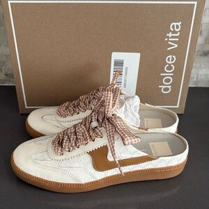 Dolce Vita Notice Slide Sneakers White Eyelet - Never Been Worn